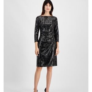 Elegant Black Sequin Dress